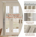 AJAZZ Blackout Accordion Door Curtain 98"x84" Cream Yellow - Image 5