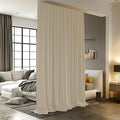 Room Divider Curtains for Ceiling Track Rod, 8.3 ft Wide x 9 ft Tall, Cream by RoomDarkning
