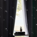 XiDi Curtains for Bedroom Decor, Rainbow Green LightgreyGrey52/45/1 - Image 5