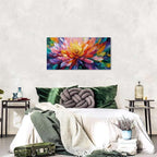Abstract Lotus Wall Art Zen Wall Decor Large Colorful Lotus Flower Pictures - Image 3