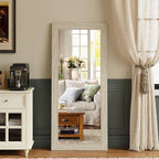 Syndra Modern Full Length Mirror Wood Frame, 56x20'' Large Floor Mirror by Syndra