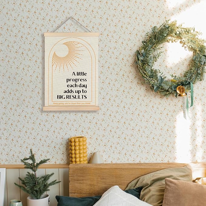 Supwhd Boho Positive Affirmations Wall Decor, Inspirational Add Up to Big - Image 2