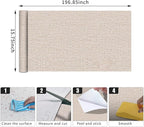 Beige Grasscloth Contact Paper 15.75x196.85inch Peel and Stick Wallpaper - Image 9