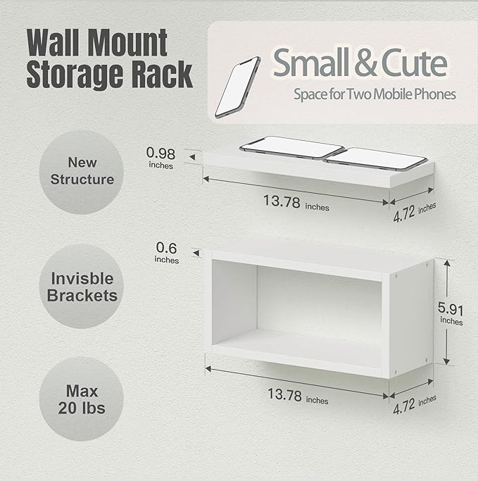 RICHER HOUSE Floating Shelves Bathroom, Above Toilet Bathroom Shelves, Wall - Image 2