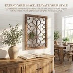 Set of 2 19x26 Inch Large Redbrown Shatterproof Rectangular Wall Mirrors - Image 4