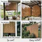 Bamboo Roll Up Shades for Outdoor Patio, Light Filtering Bamboo Roll Up Blinds - Image 6