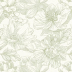 Ismoon Vintage Floral Wallpaper Peel and Stick Beige and Green Contact Paper by Ismoon
