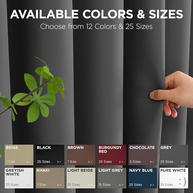 Joydeco Blackout Patio Sliding Door Curtains 108 Inches Long, Grommet Privacy - Image 7