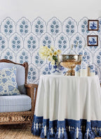 NuWallpaper x Society Social Floral Bazaar Delft Blue Peel and Stick Wallpaper - Image 4