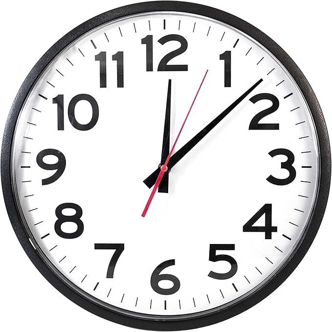 Ultimate Wall Clock | 10 Inch | Silent | Round | Quartz | Black | Kitchen | by TheUltimateWallClock
