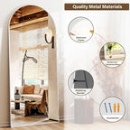 XRAMFY 56"x21" Floor Full Length Mirror Standing Full Body Rounded Corner - Image 5