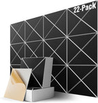 22 Pack X-Line Design Acoustic Panels, Soundproof Wall Panels by Lebenforce