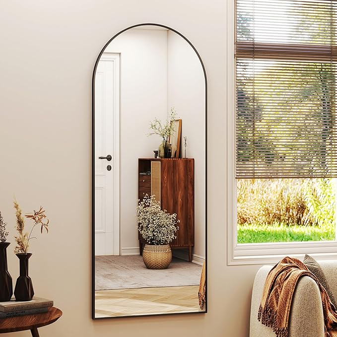 XRAMFY 56"x21" Arched Full Length Mirror Floor Mirrors - Image 3