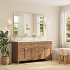 TETOTE 60 x 40 Inch Brushed Nickel Mirror - Image 2