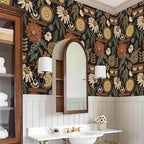 JiffDiff Boho Peel and Stick Wallpaper Vintage Floral Wall Paper Removable Sun - Image 6