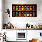 Colorful Kitchen Wall Art Mason Jar Canvas Wall Decor Farmhouse Spices Food - Image 2
