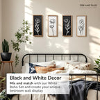 3D Black and White Wall Art Lightweight, Wooden Ready-to-Hang Framed Floral - Image 8