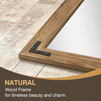 Wooden Bathroom Mirror for Wall, for Farmhouse, Living Room, Entryway Decor - Image 7