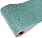 CRE8TIVE 8"x354" Light Teal Glitter Wallpaper Border Peel and Stick Wall Border by CRE8TIVE