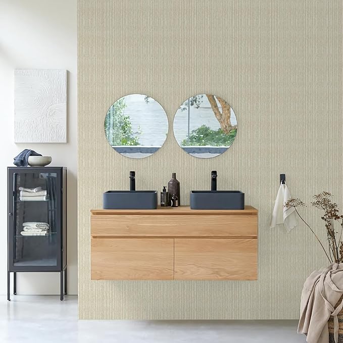 MelunMer Grasscloth Peel and Stick Wallpaper 17.3"x78.7", Contact Paper - Image 6