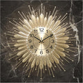 Gold Wall Clock 23 Inch Sunburst，Mid Century Decorative Wall Clocks Battery by HEBOIXHOMEDECOR