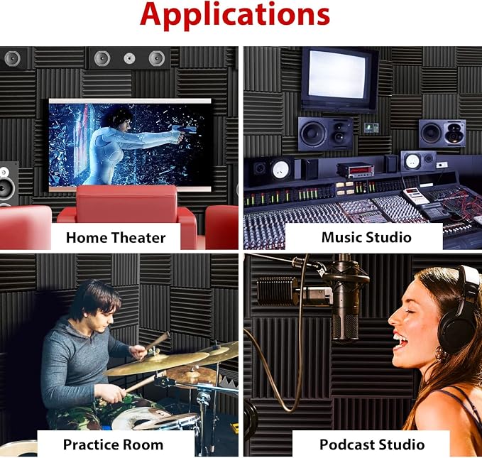 FONESO Acoustic Foam Panels, Sound Proof Foam Panels - Image 7