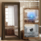 Full Length Mirror 71"x30", Large Solid Wood Frame Floor Mirror, Leaning Floor - Image 5