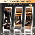 Hasipu Full Length Mirror with Lights, Full Body Dressing Standing, Hanging - Image 5