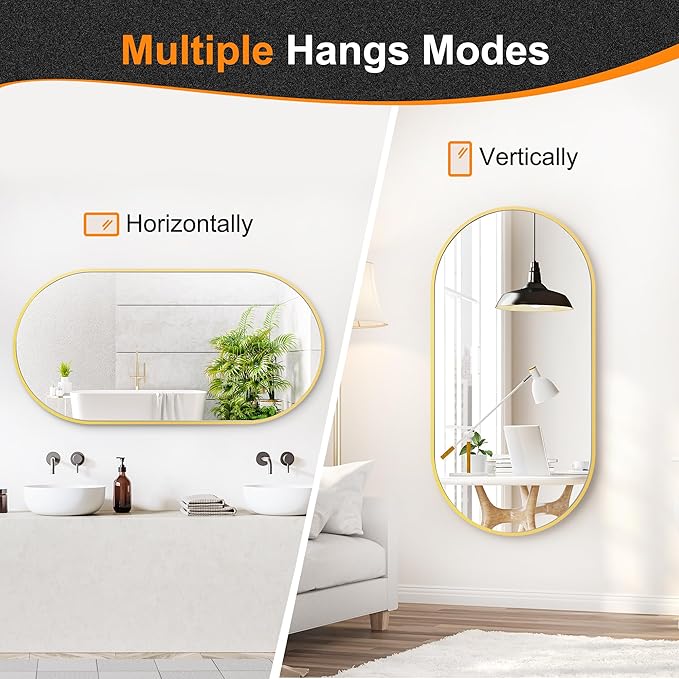Delma Bathroom Wall Full Length Mirror - Image 6