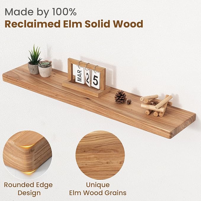 Floating Shelves for Wall, Round Edge Wall Shelves - Image 3
