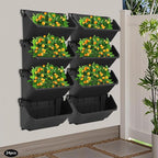 Vertical Wall Planter with 24 Pots, Hanging Garden Plant Flowerpot Holder - Image 4