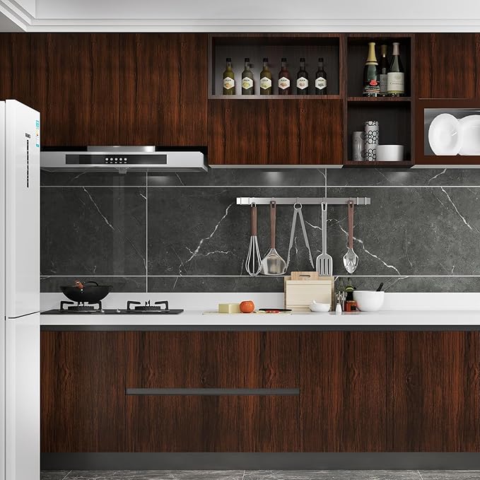 Vinjiasin Dark Wood Contact Paper Peel and Stick Wood Grain Wallpaper Self - Image 6