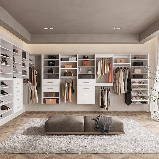 ROOMTEC Modular Closet System, Wall-Mounted Wooden Tower - Image 4