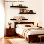 ROGMARS Black Wooden Floating Shelves - Image 4
