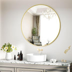 VooBang Round Mirror 19.6" Gold Wall Mounted Circle Mirrors Vanity Mirror - Image 4
