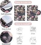 Jeweluck Vintage Floral Peel and Stick Wallpaper Floral Contact Paper 16.9" x - Image 5