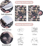 Jeweluck Vintage Floral Peel and Stick Wallpaper Floral Contact Paper 16.9" x - Image 5