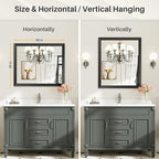 Briivue 36x30 Inch Black Bathroom Mirror - Image 6