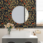 Extra Long Dark Floral Peel and Stick Wallpaper - Image 5