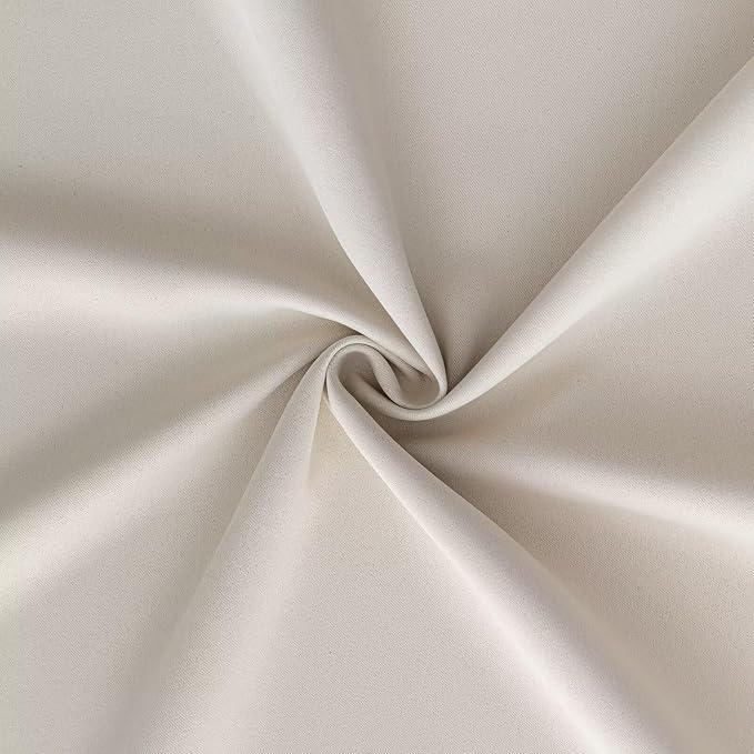 IGEMAEVE Cream Curtains 108 Inch Length 2 Panels Set, Light Filtering Curtains - Image 6