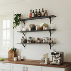 WOPITUES Floating Shelves for Wall 48″W x 8″D, Long Wall Mounted Shelves Set of - Image 7