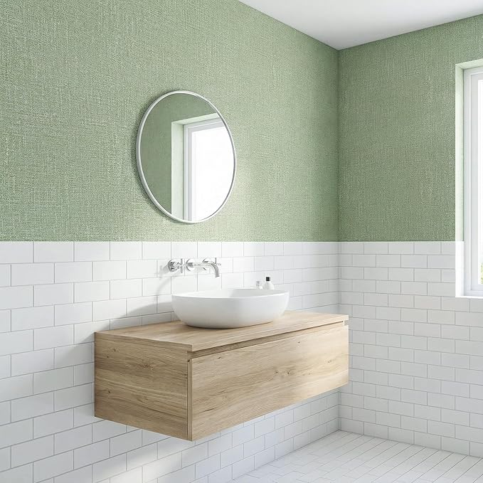 WADILE Grasscloth Peel and Stick Wallpaper 15.7in x 393.7in, Textured Contact - Image 6