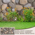 1 Pack PU Faux Stone Panel 47"w x 23.23"h x 2"d Stone Veneer - Image 3
