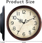 KECYET Wall Clock, Vintage Wall Clocks Battery Operated Quartz Silent - Image 9