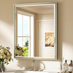Keonjinn 30" x 36" Brushed Nickel Bathroom Mirrors by Keonjinn