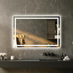 LED Bathroom Mirror 45 x 30 inch, Lighted Bathroom Vanity Mirror - Image 2