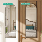 Over the Door Mirror Full Length, Behind the Door Wall Mirror, Back of Door - Image 2