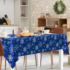 Kochorie 100 Ft x 54 Inch Blue Snowflake Tablecloth Roll - Image 6