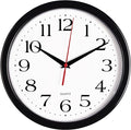 Bernhard Products Black Wall Clock Silent Non Ticking 10 Inch Quality Quartz by BernhardProducts