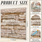 Colarr 60 Pcs 58 Sq ft 3D Wall Panels Peel and Stick Faux Foam 3D Brick - Image 2